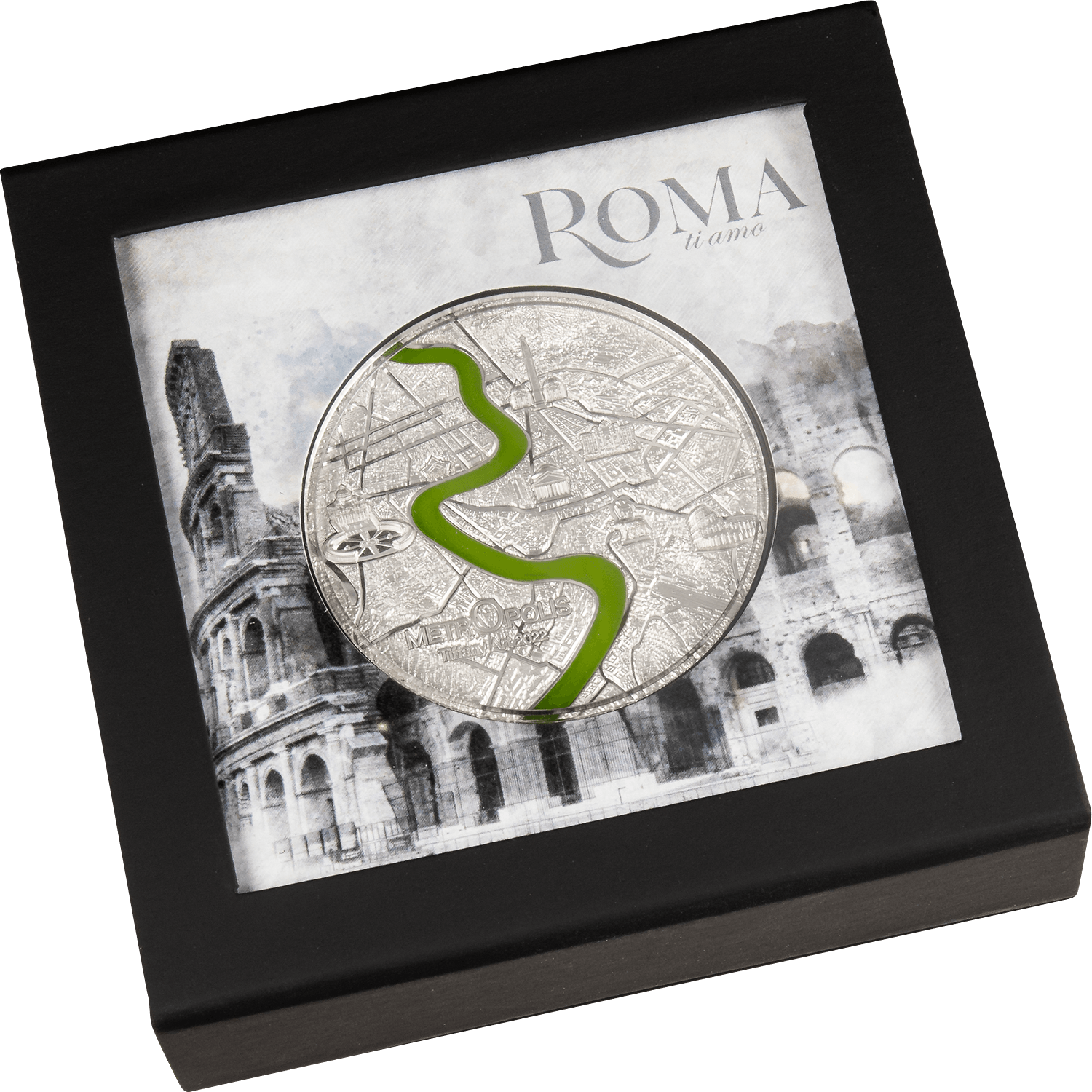 ROMA Tiffany Art Metropolis Rome 3 Oz Silver Coin $20 Palau 2022 - PARTHAVA COIN