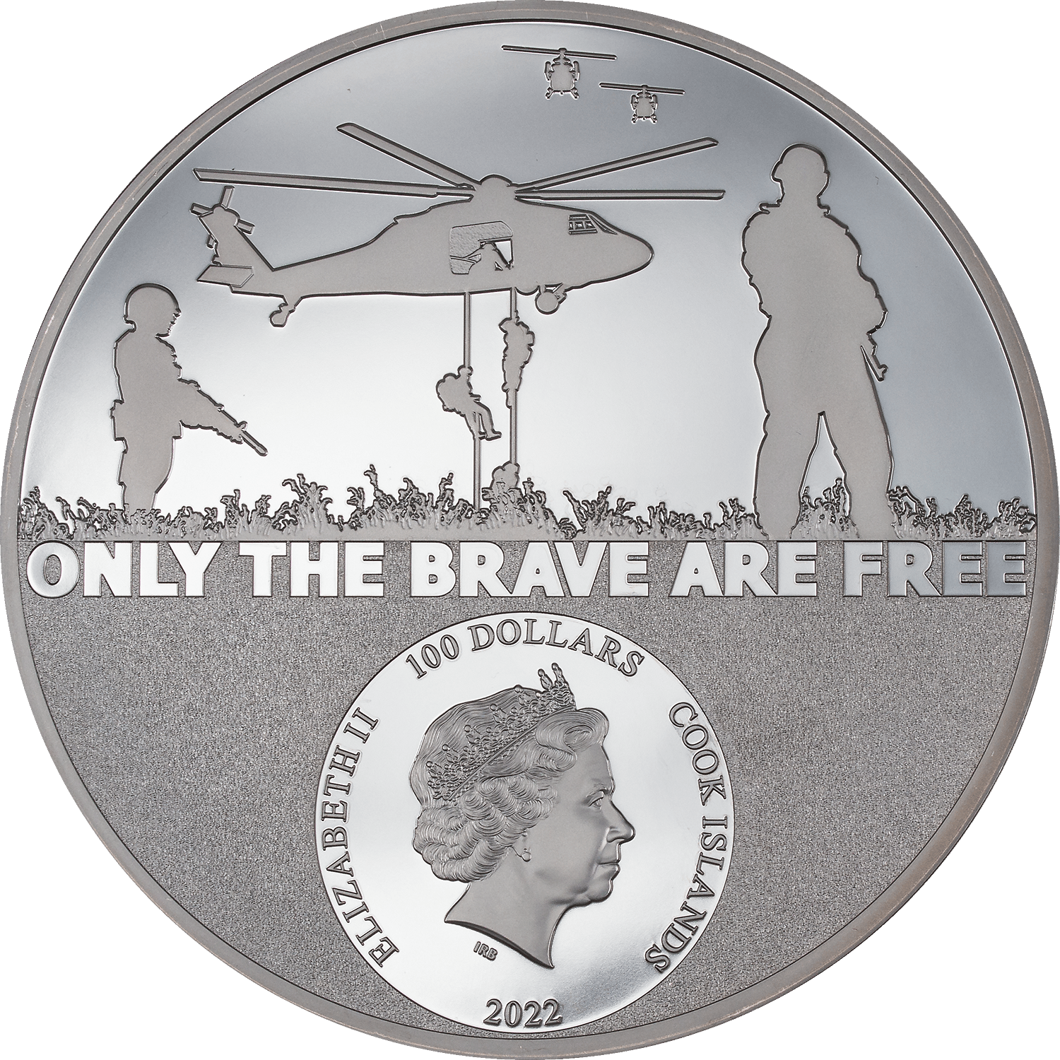 SPECIAL FORCES Real Heroes 1 Kg Kilo Silver Coin $100 Cook Islands 2022 - PARTHAVA COIN