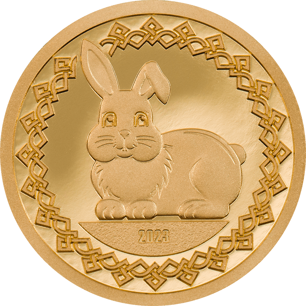 YEAR OF THE RABBIT Lunar Collection Gold Coin 1000 Togrog Mongolia 2023 - PARTHAVA COIN