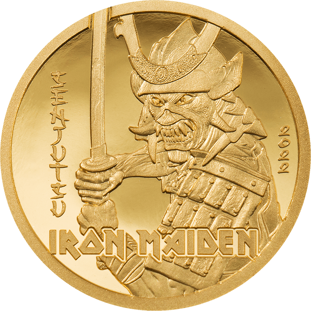 SENJUTSU Iron Maiden Gold Coin $5 Cook Islands 2022 - PARTHAVA COIN