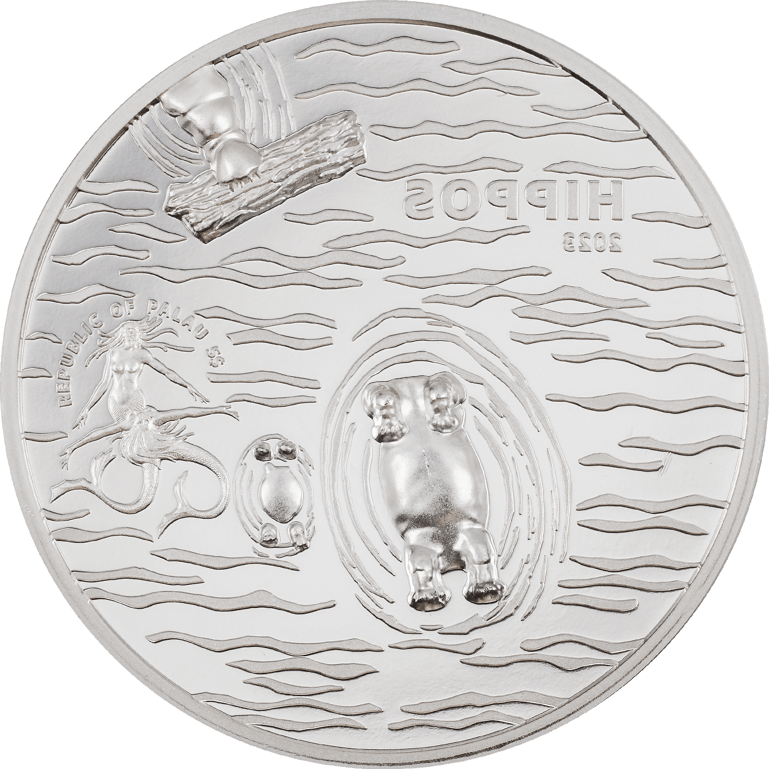 HIPPOS Private Split Views 1 Oz Silver Coin $5 Palau 2023 - PARTHAVA COIN
