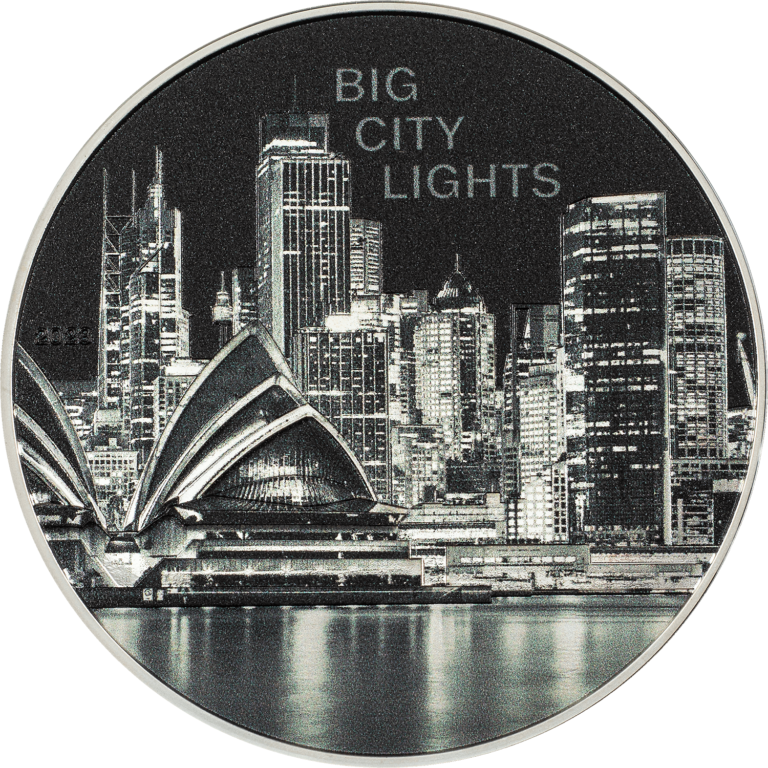 SYDNEY Big City Lights 1 Oz Silver Coin $5 Cook Islands 2023 - PARTHAVA COIN