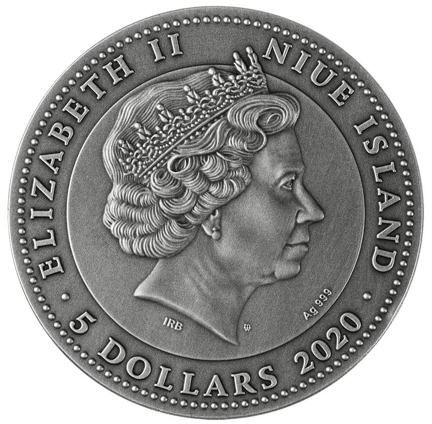 AMBER SCARABAEUS 2 oz Silver Coin 5$ Niue 2020 - PARTHAVA COIN