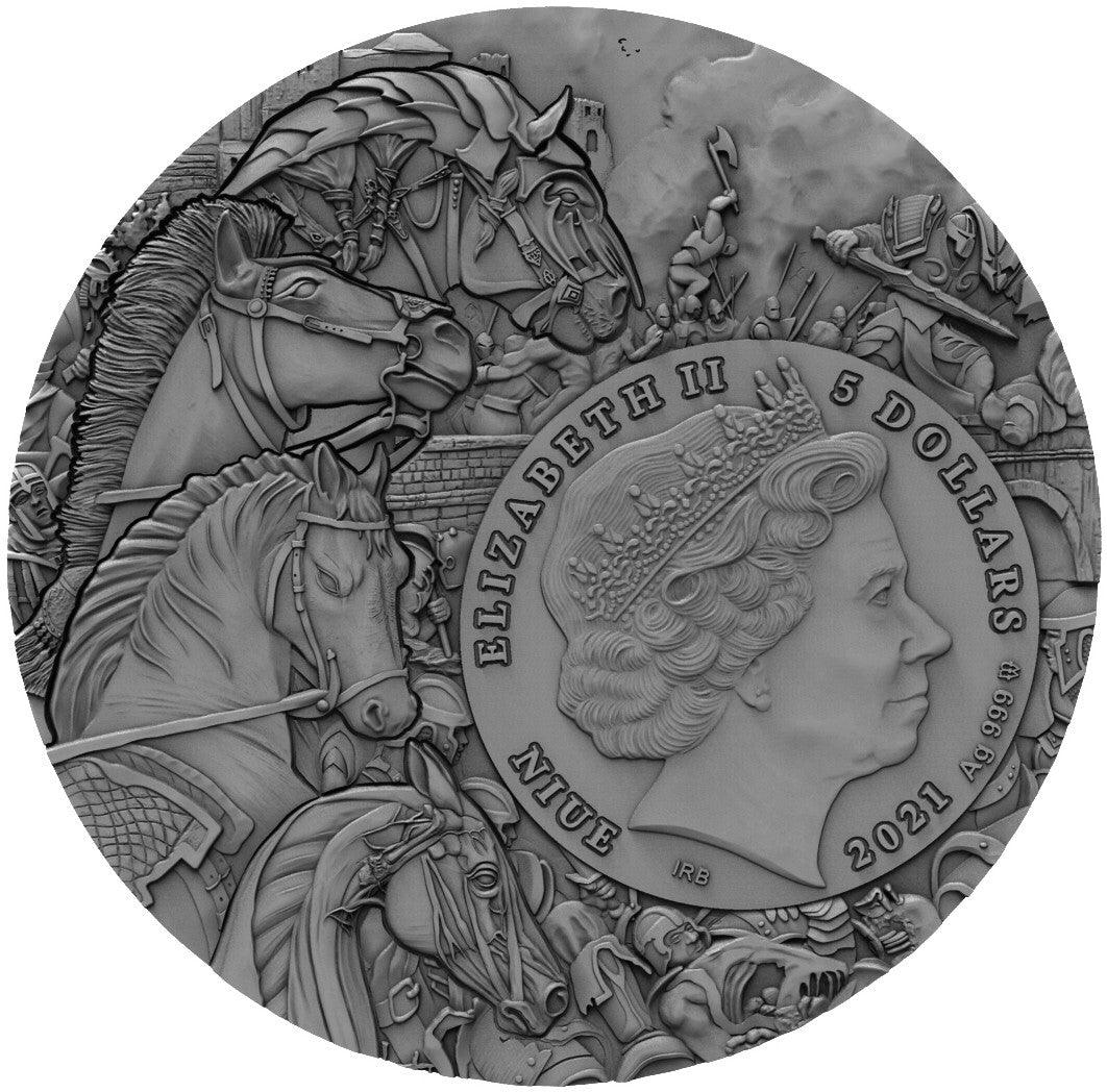 PALE HORSE Four Horsemen of the Apocalypse 2 Oz Silver Coin 5$ Niue 2020 - PARTHAVA COIN