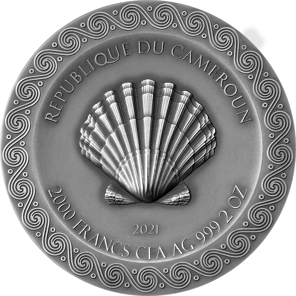 BIRTH OF VENUS Celestial Beauty 2 Oz Silver Coin 2000 Francs Cameroon 2021 - PARTHAVA COIN