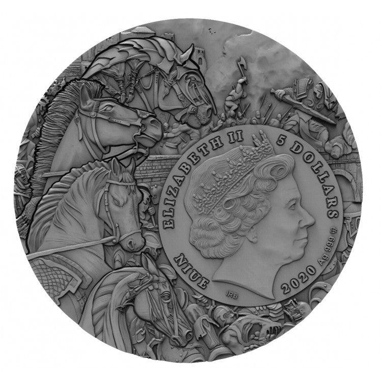 BLACK HORSE Four Horsemen of the Apocalypse 2 Oz Silver Coin 5$ Niue 2020 - PARTHAVA COIN