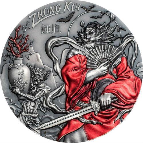 ZHONG KUI Asian Mythology 3 Oz Silver Coin 20$ Cook Islands 2019 - PARTHAVA COIN