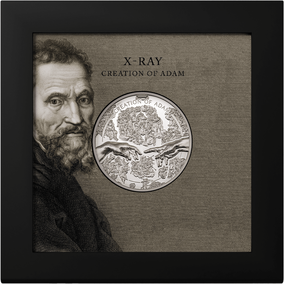CREATION OF ADAM X Ray 1 Oz Silver Coin $5 Cook Islands 2023 - PARTHAVA COIN