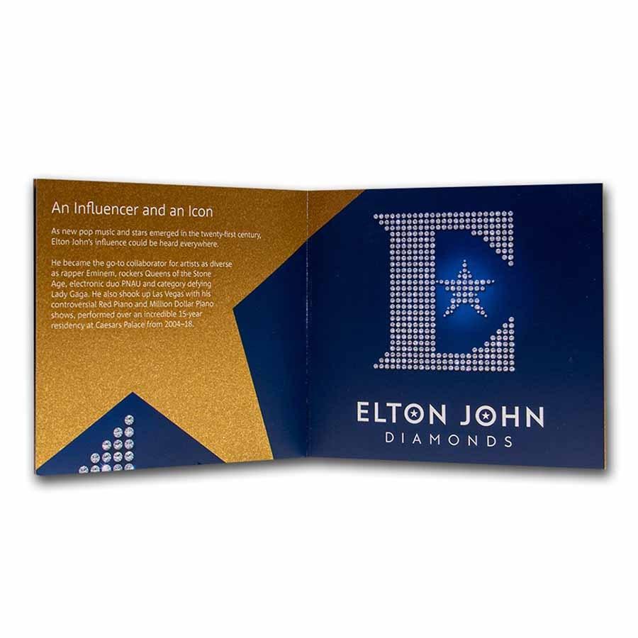 ELTON JOHN Music Legends 5 Oz Silver Coin 10 Pounds United Kingdom 2020 - PARTHAVA COIN