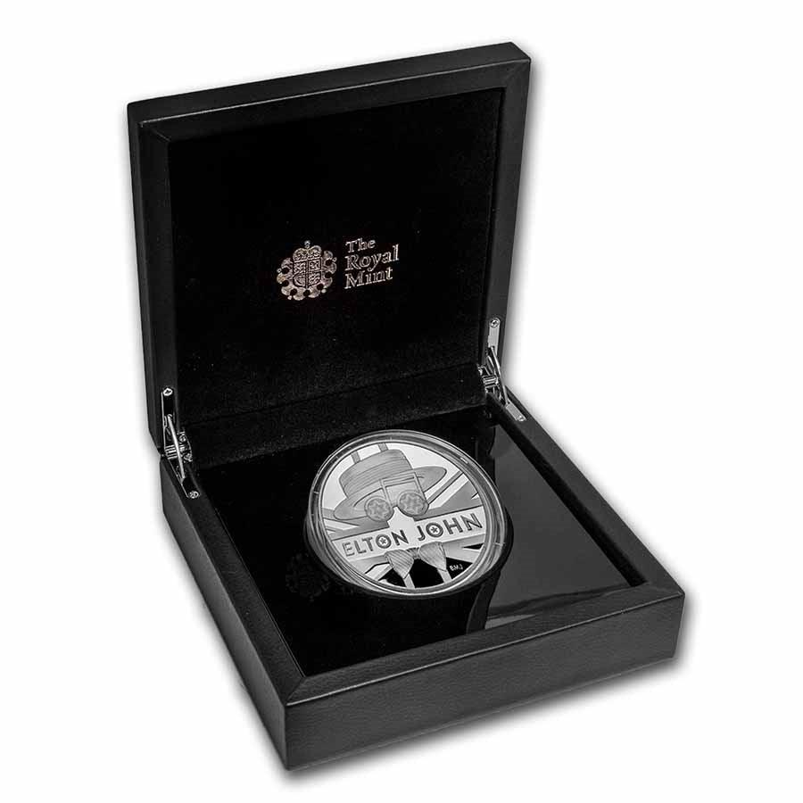ELTON JOHN Music Legends 5 Oz Silver Coin 10 Pounds United Kingdom 2020 - PARTHAVA COIN