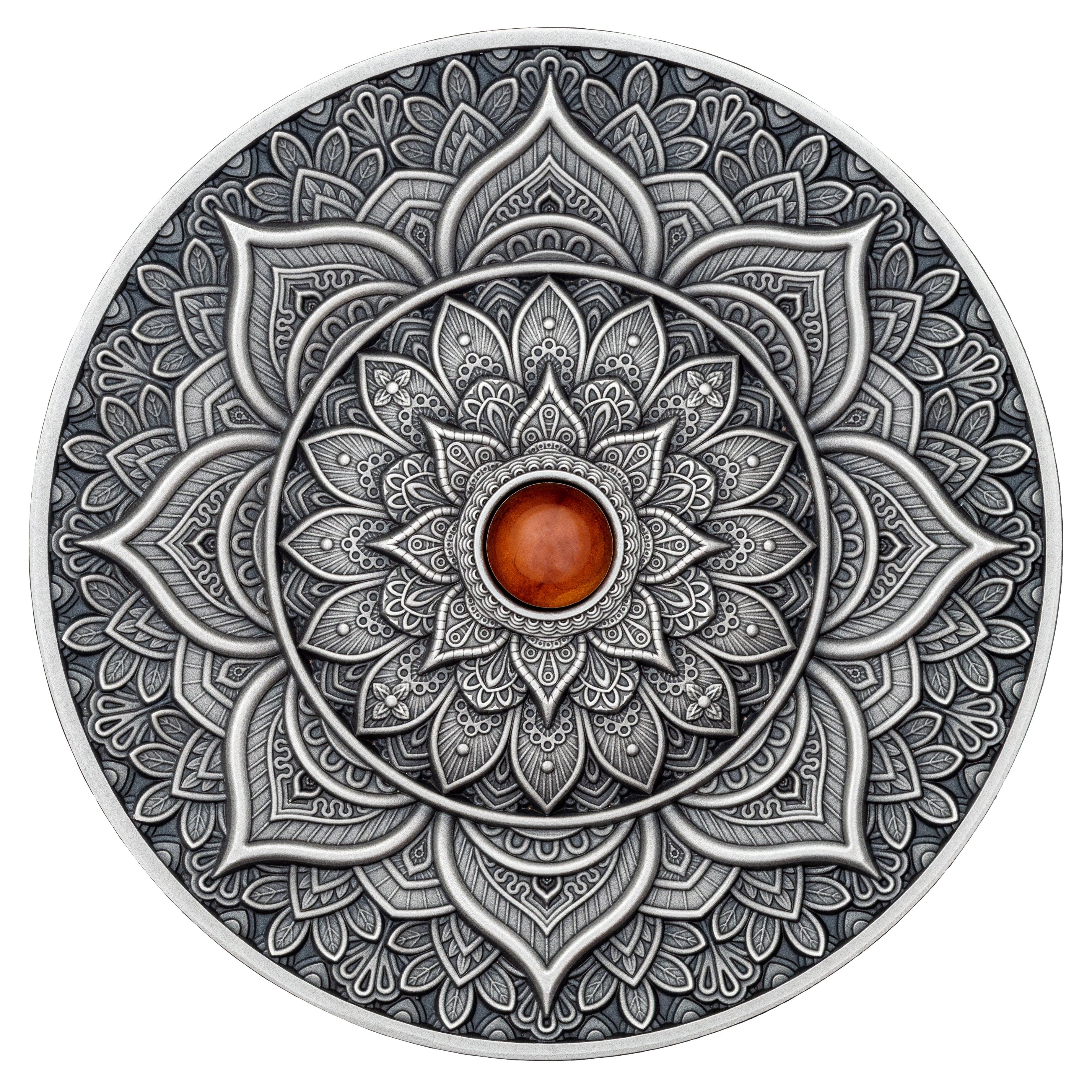 INDIAN Mandala Art 3 Oz Silver Coin $10 Fiji 2023 - PARTHAVA COIN