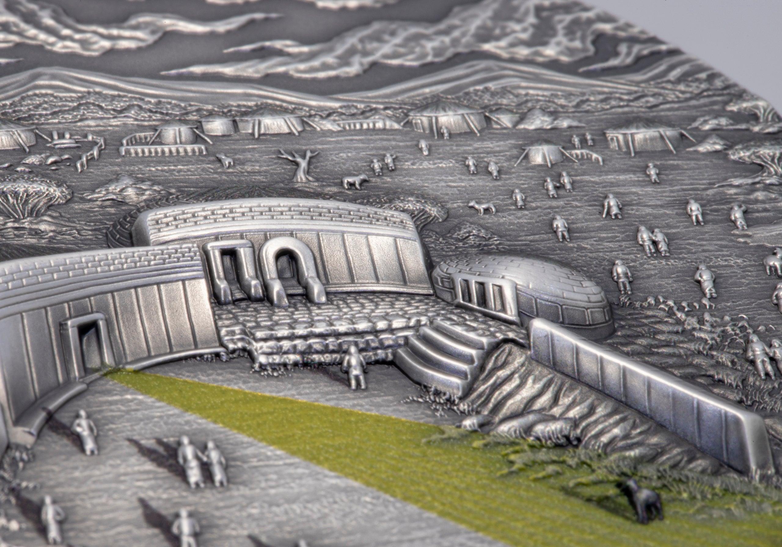 MNAJDRA TEMPLE Equinox and Solstice 2 Oz Silver Coin $10 Palau 2022 - PARTHAVA COIN