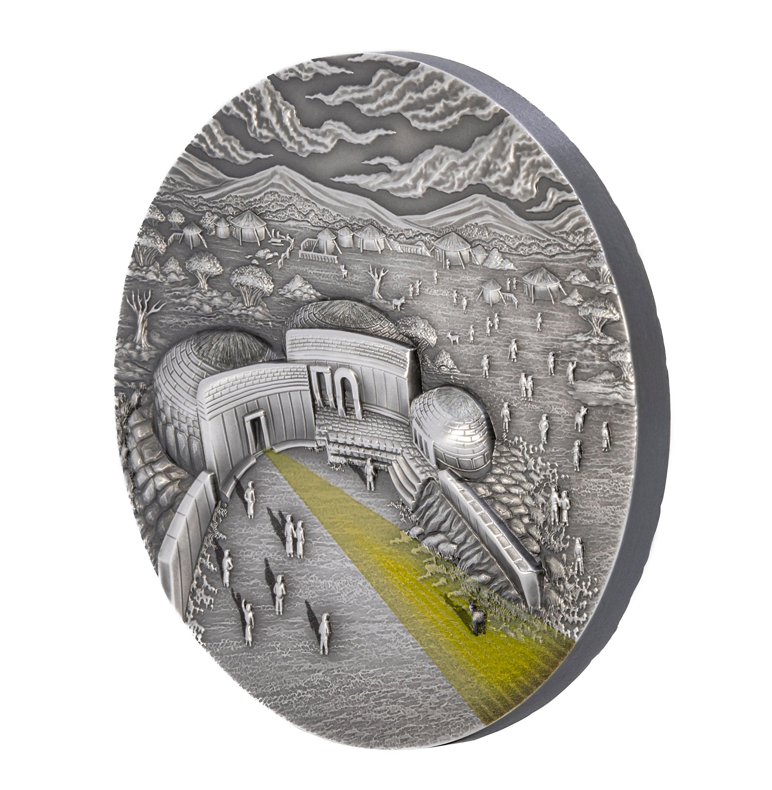 MNAJDRA TEMPLE Equinox and Solstice 2 Oz Silver Coin $10 Palau 2022 - PARTHAVA COIN