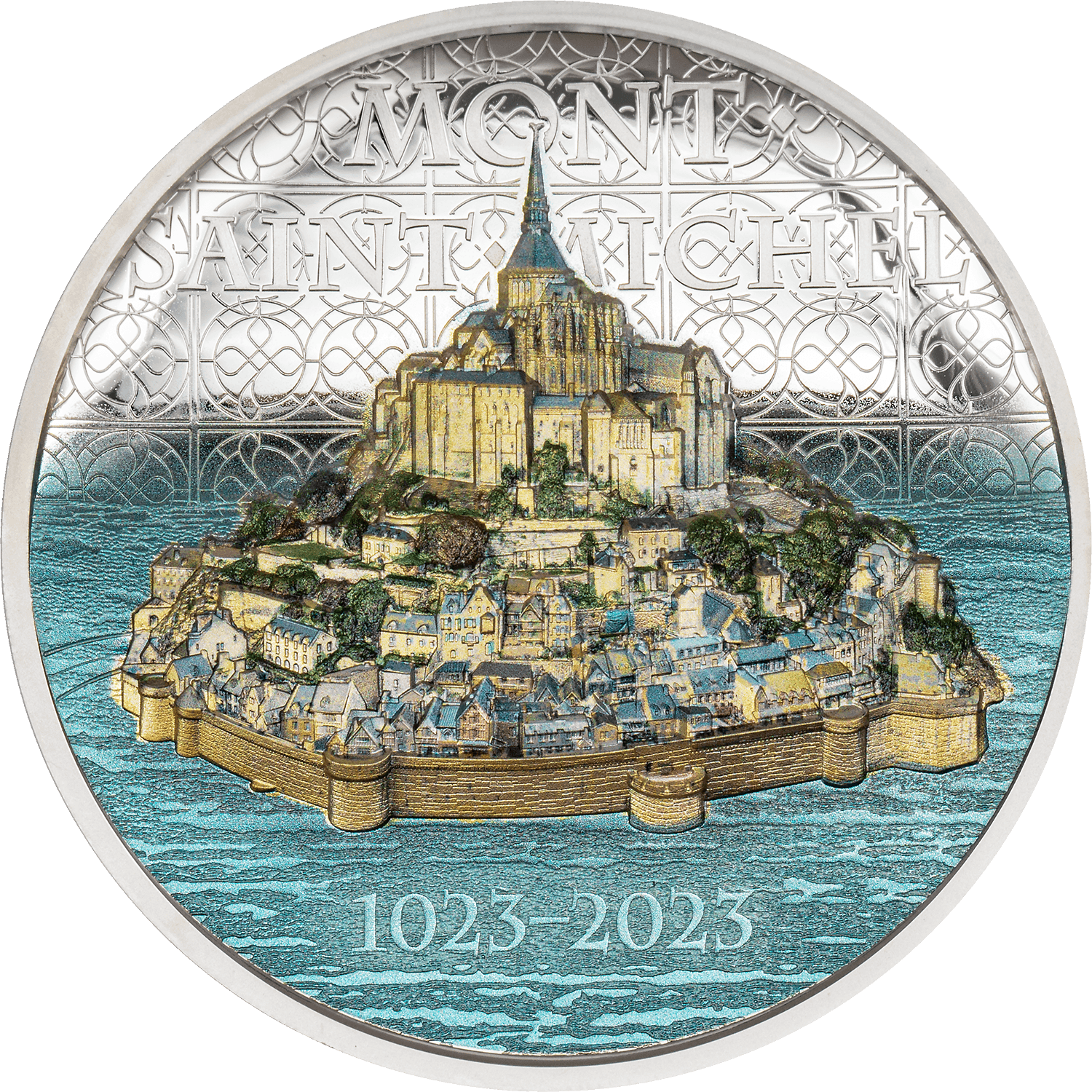 MONT SAINT MICHEL 2 Oz Silver Coin $10 Cook Islands 2023 - PARTHAVA COIN