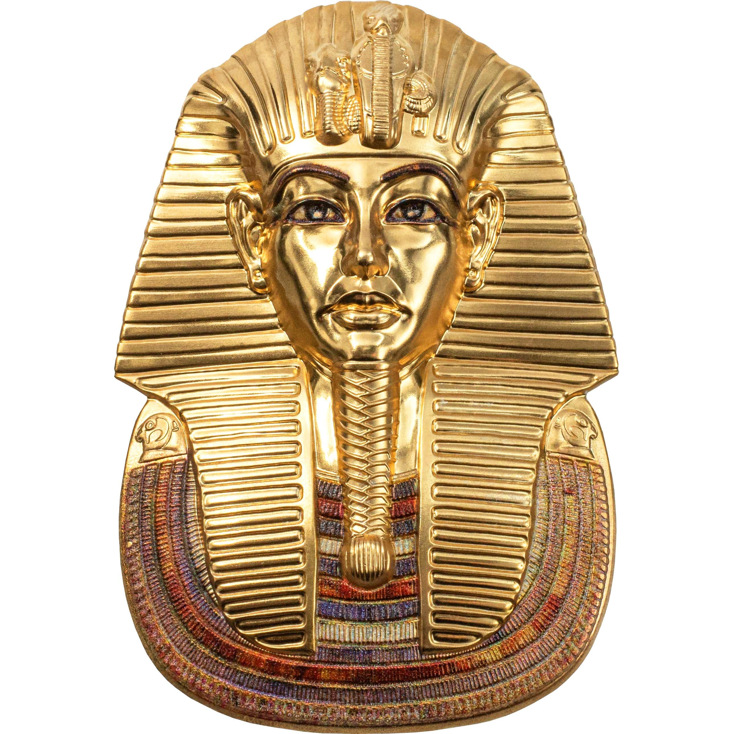 TUTANKHAMUN’S MASK Egyptian Art Shaped 3 Oz Silver Coin 20$ Palau 2022 - PARTHAVA COIN