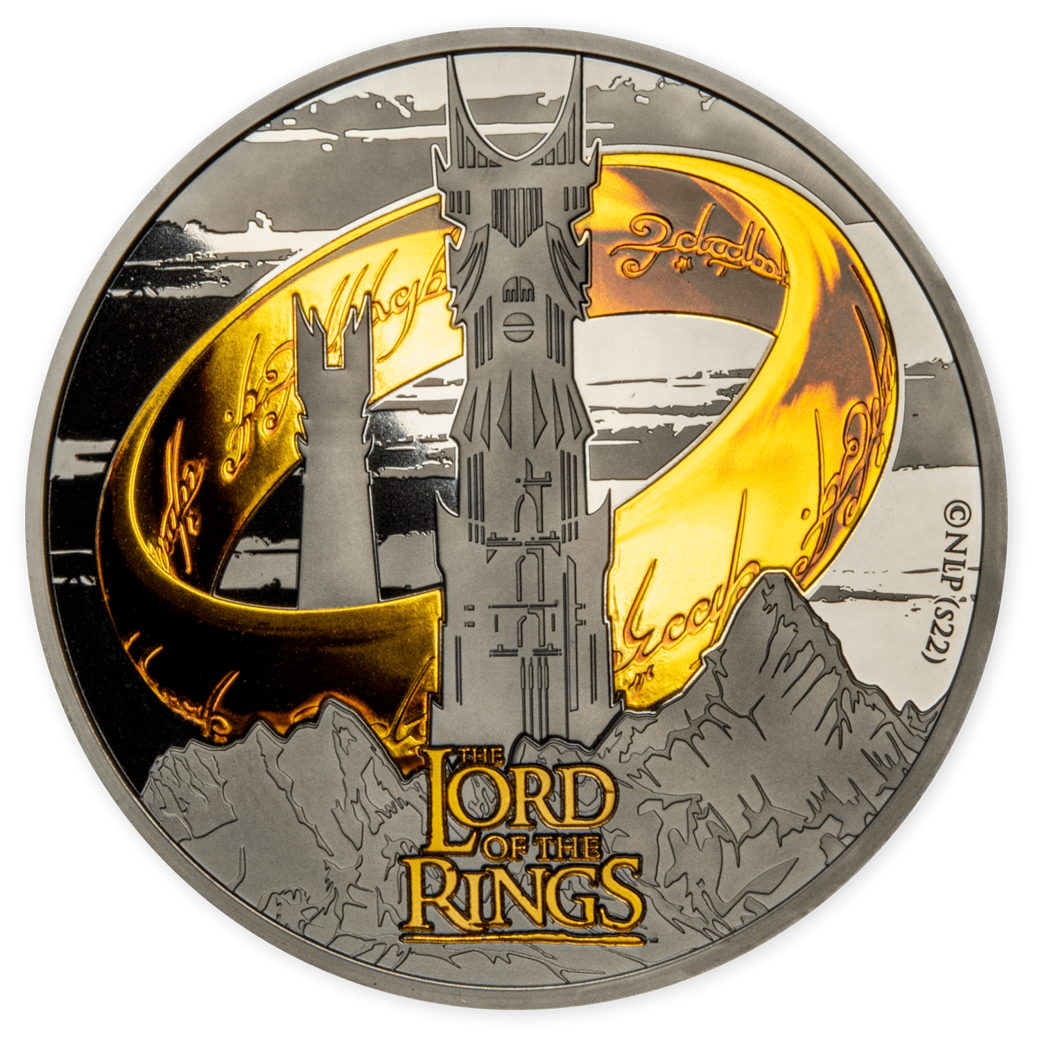 TWO TOWERS Lord Of The Rings 5 Oz Silver Coin 10 Dollars Samoa 2023 - PARTHAVA COIN