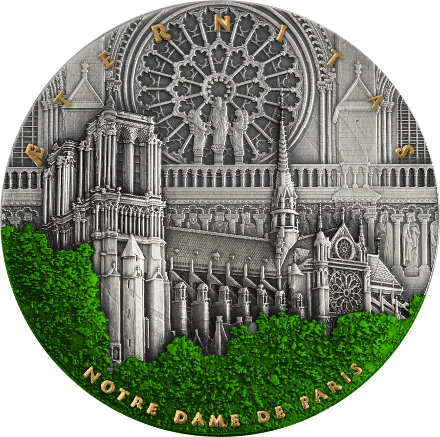 NOTRE DAME DE PARIS 2 Oz Silver Coin 5$ Niue 2021 - PARTHAVA COIN