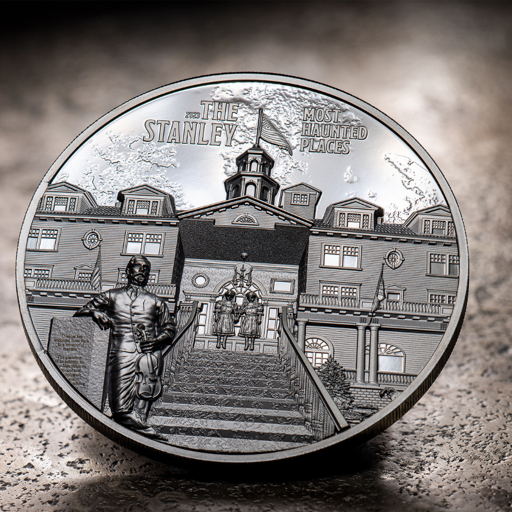 Unveiling Darkness: STANLEY Most Haunted Places 2 Oz Silver Coin
