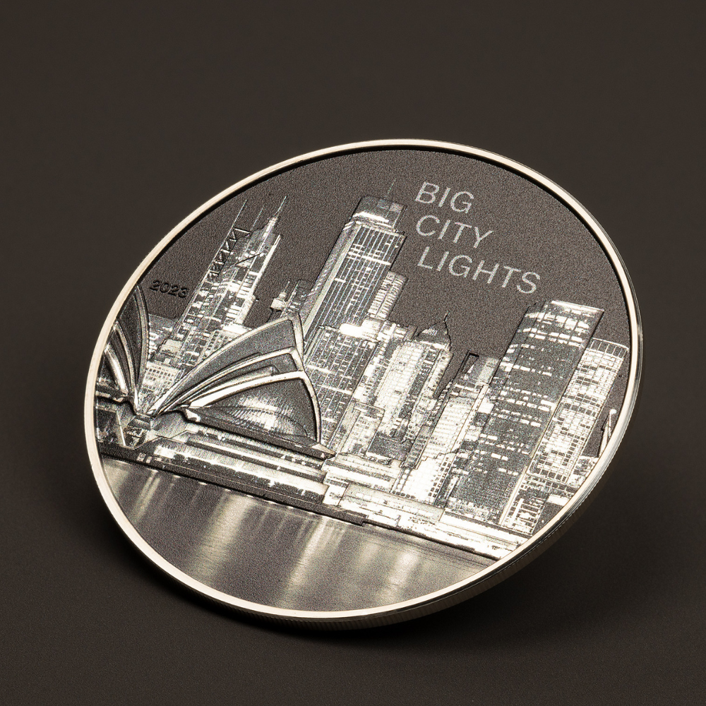 Sydney Big City Lights: Illuminating the Iconic Harbor City in Silver