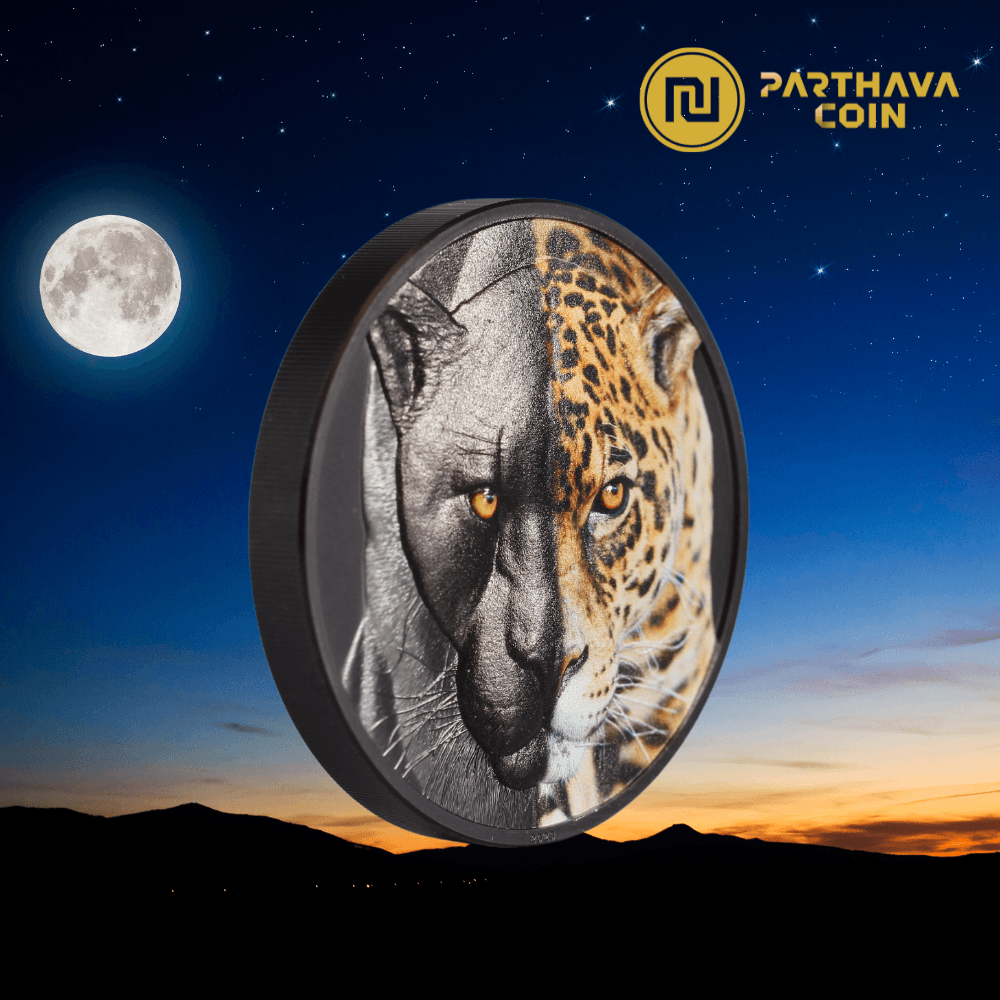 JAGUAR Day and Night 3 Oz Silver Coin - PARTHAVA COIN