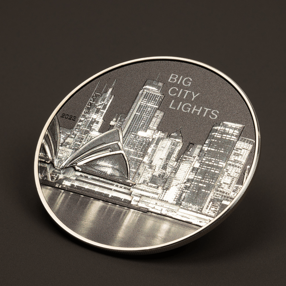 Sydney Big City Lights: Illuminating the Iconic Harbor City in Silver - PARTHAVA COIN