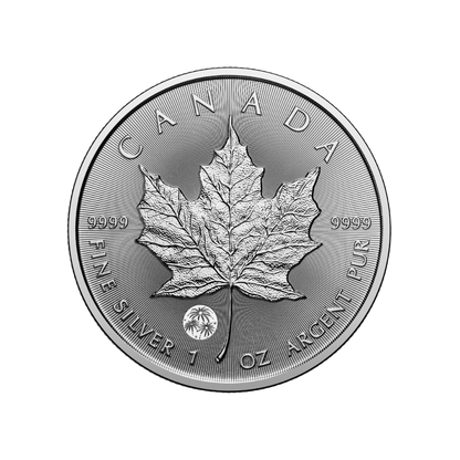 1-oz. 99.99% Pure Silver Coin Treasured Silver Maple Leaf: Congratulations! Privy Mark (Premium Bullion)