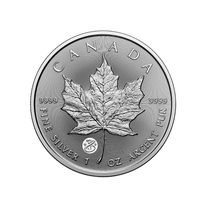 1-oz. 99.99% Pure Silver Coin – Treasured Silver Maple Leaf: Year of the Snake Privy Mark (Premium Bullion)