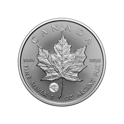 1-oz. 99.99% Pure Silver Coin Treasured Silver Maple Leaf: Polar Bears Privy Mark (Premium Bullion)