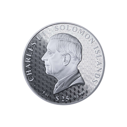 100 YEARS MOUNT RUSHMORE Mother of Pearl 5 Oz Silver Coin $25 Solomon Island 2025