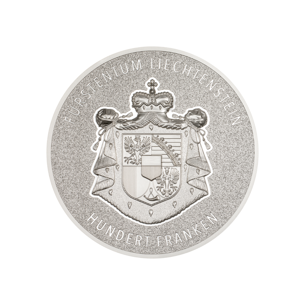 100 YEARS SWISS FRANC IN LIECHTENSTEIN 1 kg kilo Silver Coin 100 Francs Liechtenstein 2024