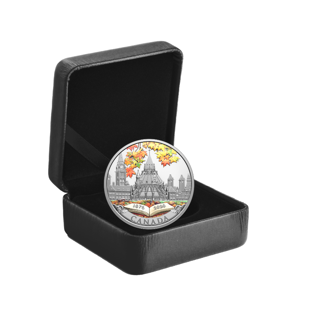 150th Anniversary of the Library of Parliament 1 Oz Fine Silver Coin Canada 2026 Royal Canadian Mint