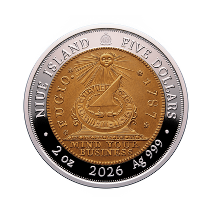 1787 Fugio Cent Greatest US Coins 2 Oz Silver Coin 2026 ARTMINT