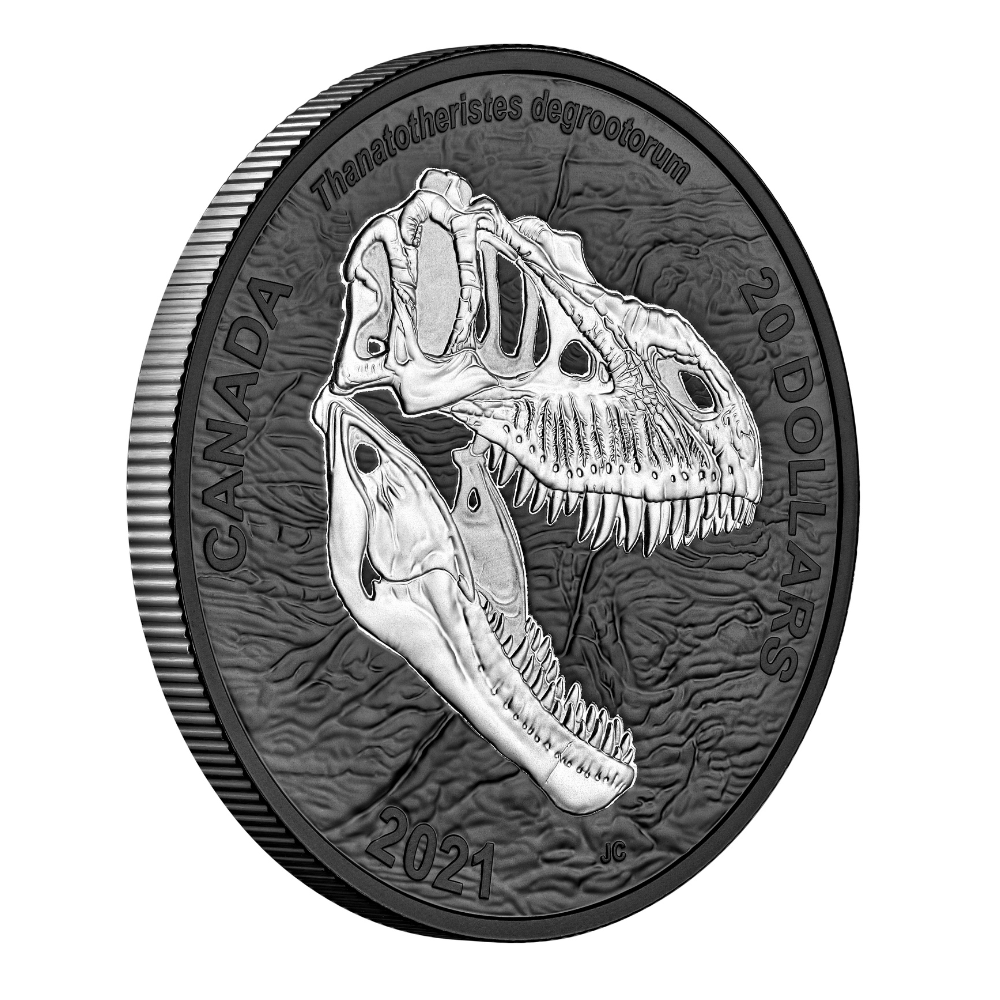 REAPER OF DEATH Discovering Dinosaurs 1 Oz Silver Coin $20 Canada 2021