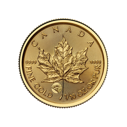 1/10-oz. 99.99% Pure Gold Coin Treasured Gold Maple Leaf: Polar Bears Privy Mark (Premium Bullion)