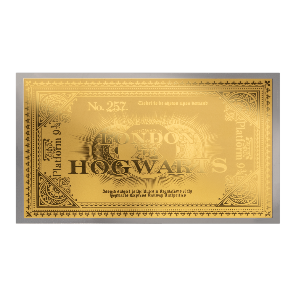 HOGWARTS EXPRESS TICKET 0.5g Gold note $50 Tala Samoa 2024