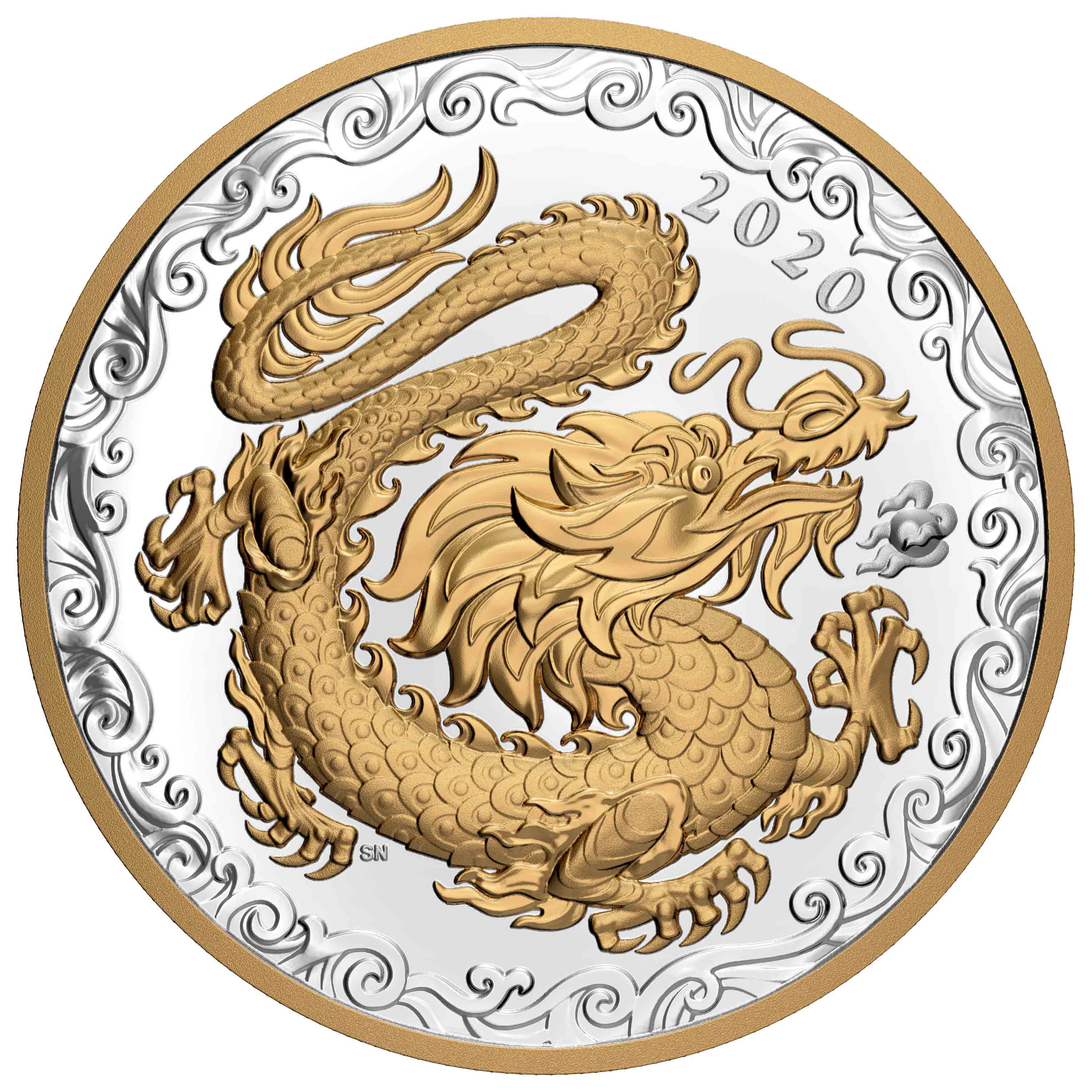 LUCKY DRAGON 1/2 Kilo Silver Coin $125 Canada 2020