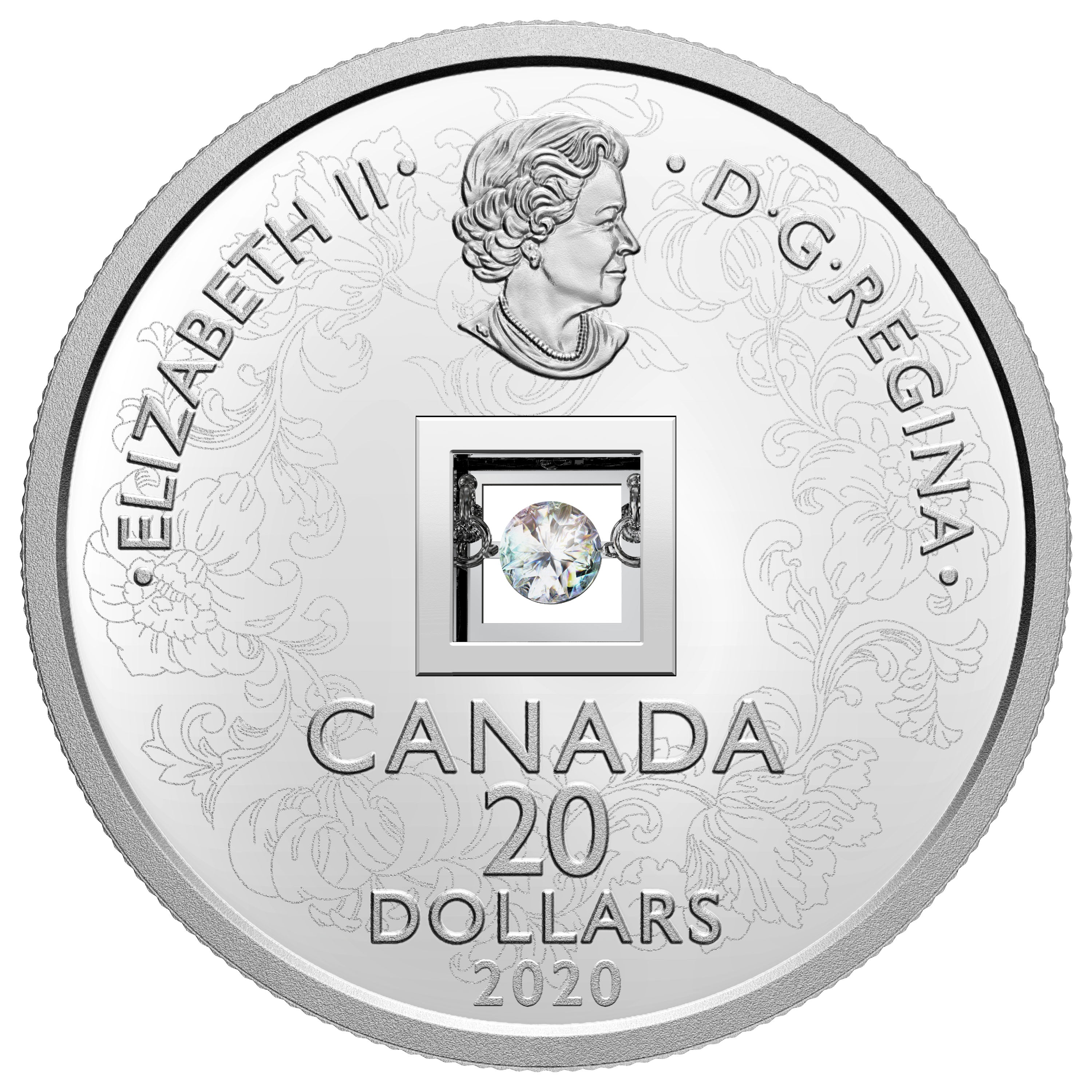SPARKLE OF THE HEART Dancing Diamond Silver Coin $20 Canada 2020