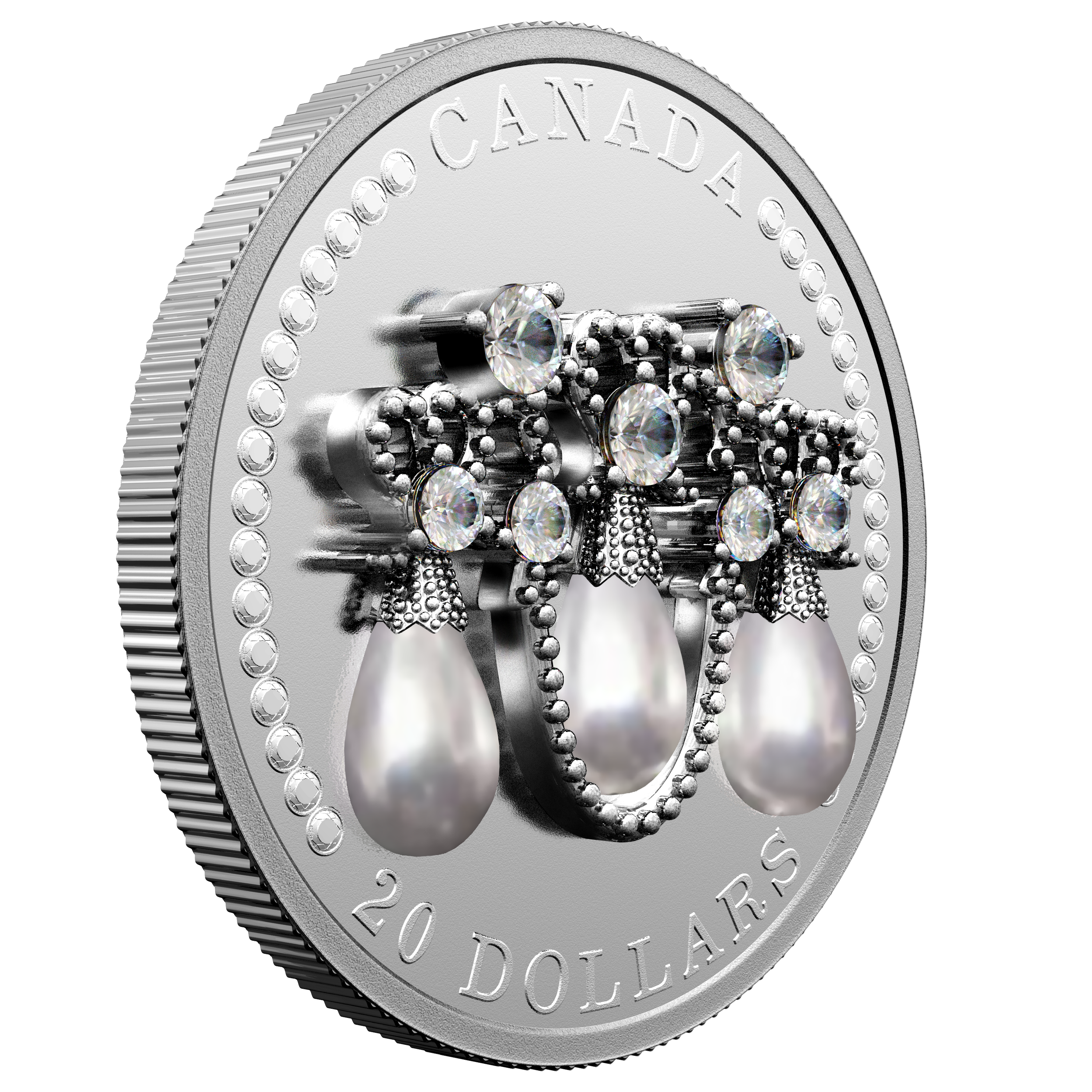 HER MAJESTY QUEEN ELIZABETH II LOVER KNOT TIARA 1 Oz Silver Coin $20 Canada 2021