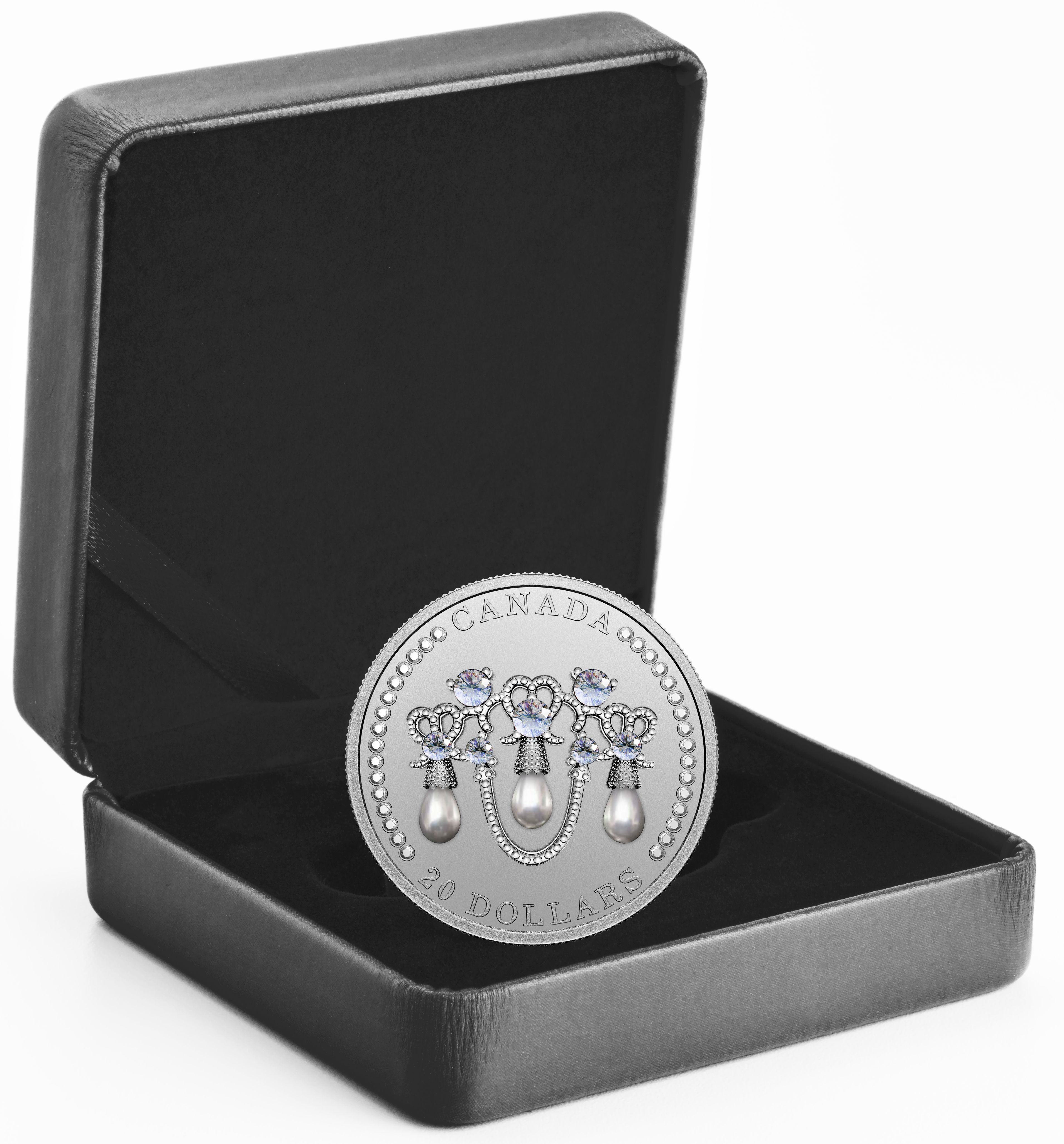 HER MAJESTY QUEEN ELIZABETH II LOVER KNOT TIARA 1 Oz Silver Coin $20 Canada 2021