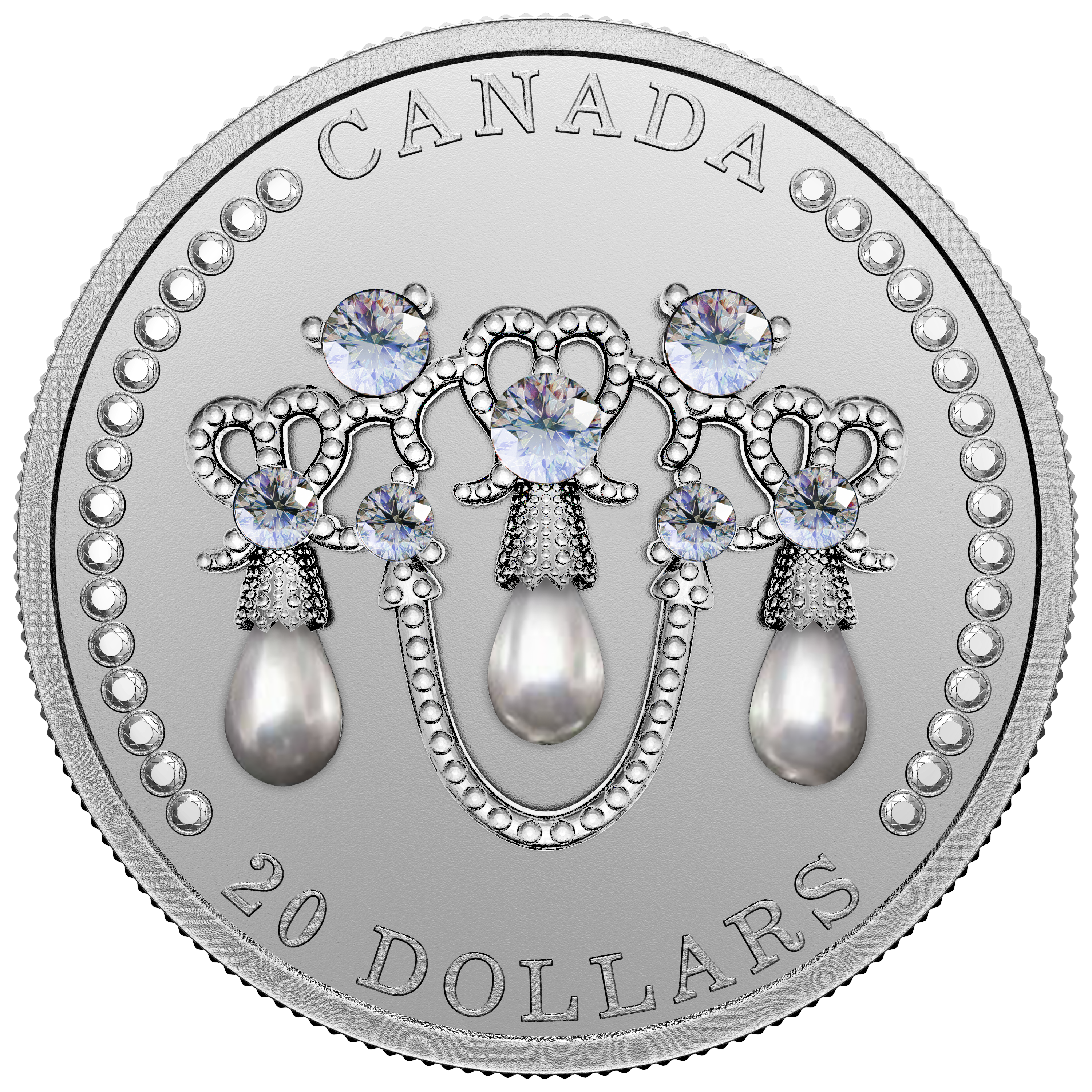 HER MAJESTY QUEEN ELIZABETH II LOVER KNOT TIARA 1 Oz Silver Coin $20 Canada 2021