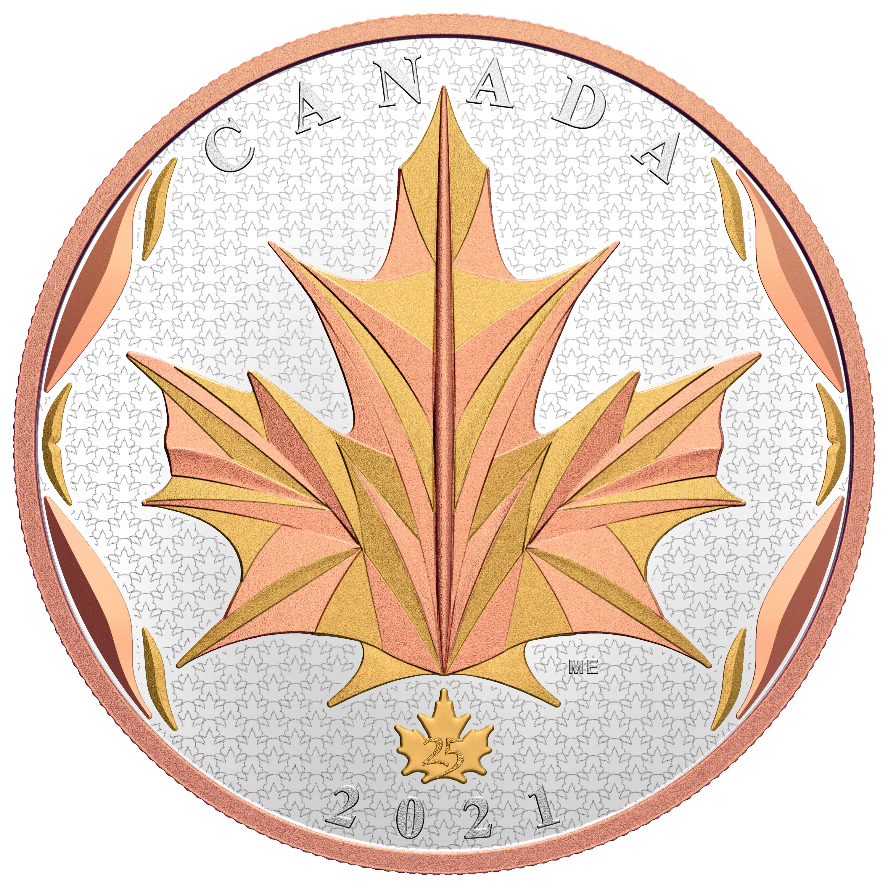 MAPLE LEAVES IN MOTION 5 Oz Silver Coin $50 Canada 2021