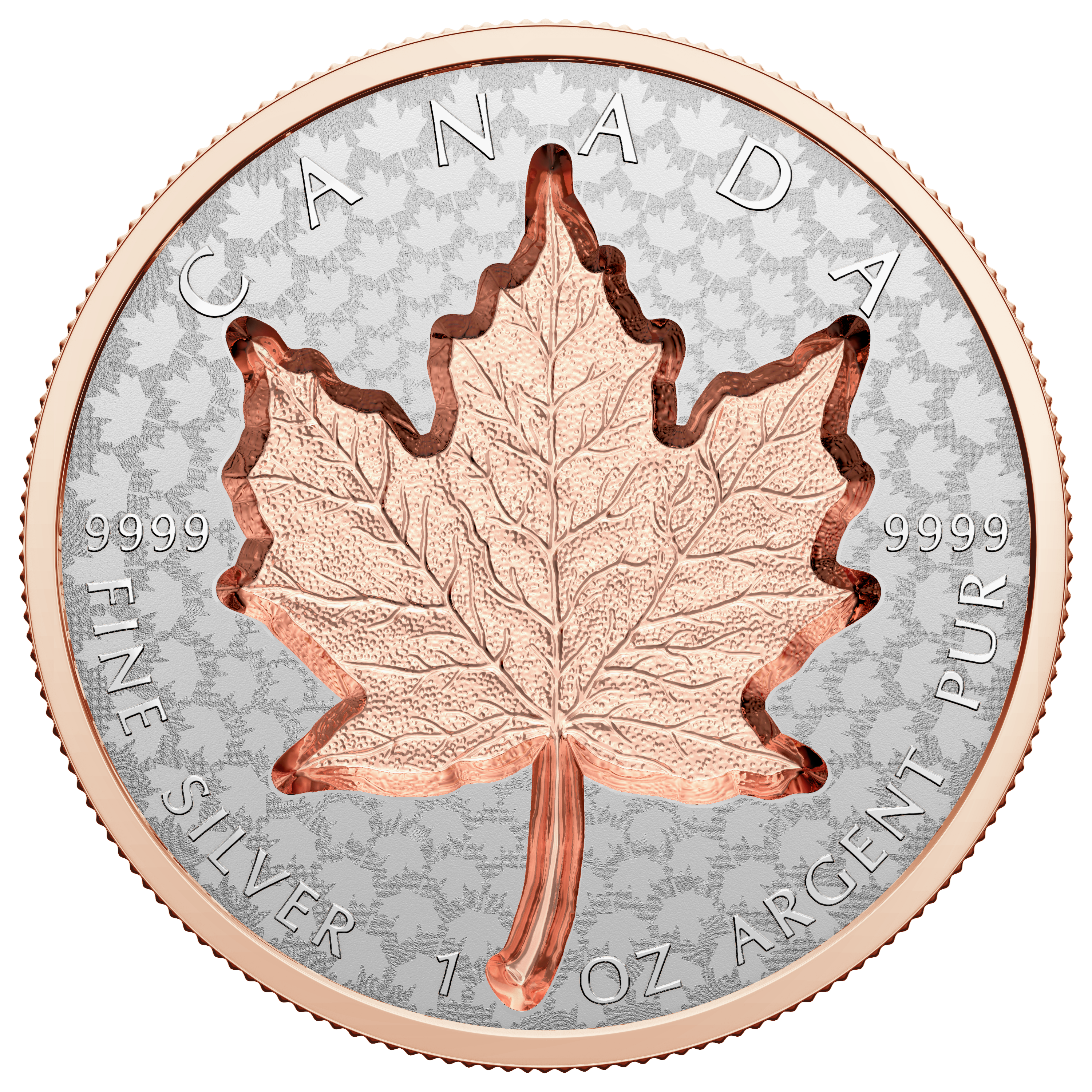 SUPER INCUSE SILVER MAPLE LEAF 1 Oz Silver Coin $20 Canada 2022
