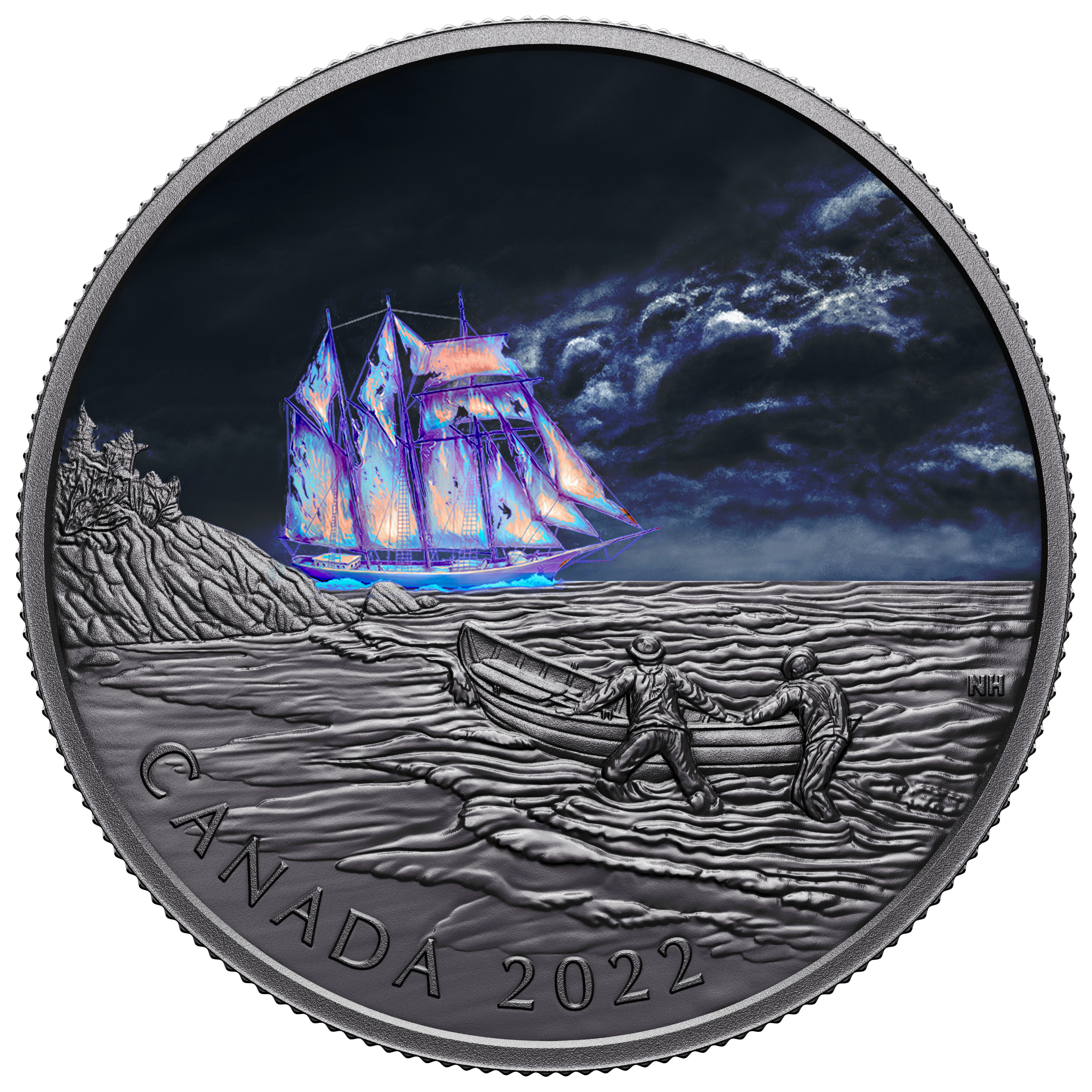 CANADIAN GHOST SHIP Silver Coin $50 Canada 2022