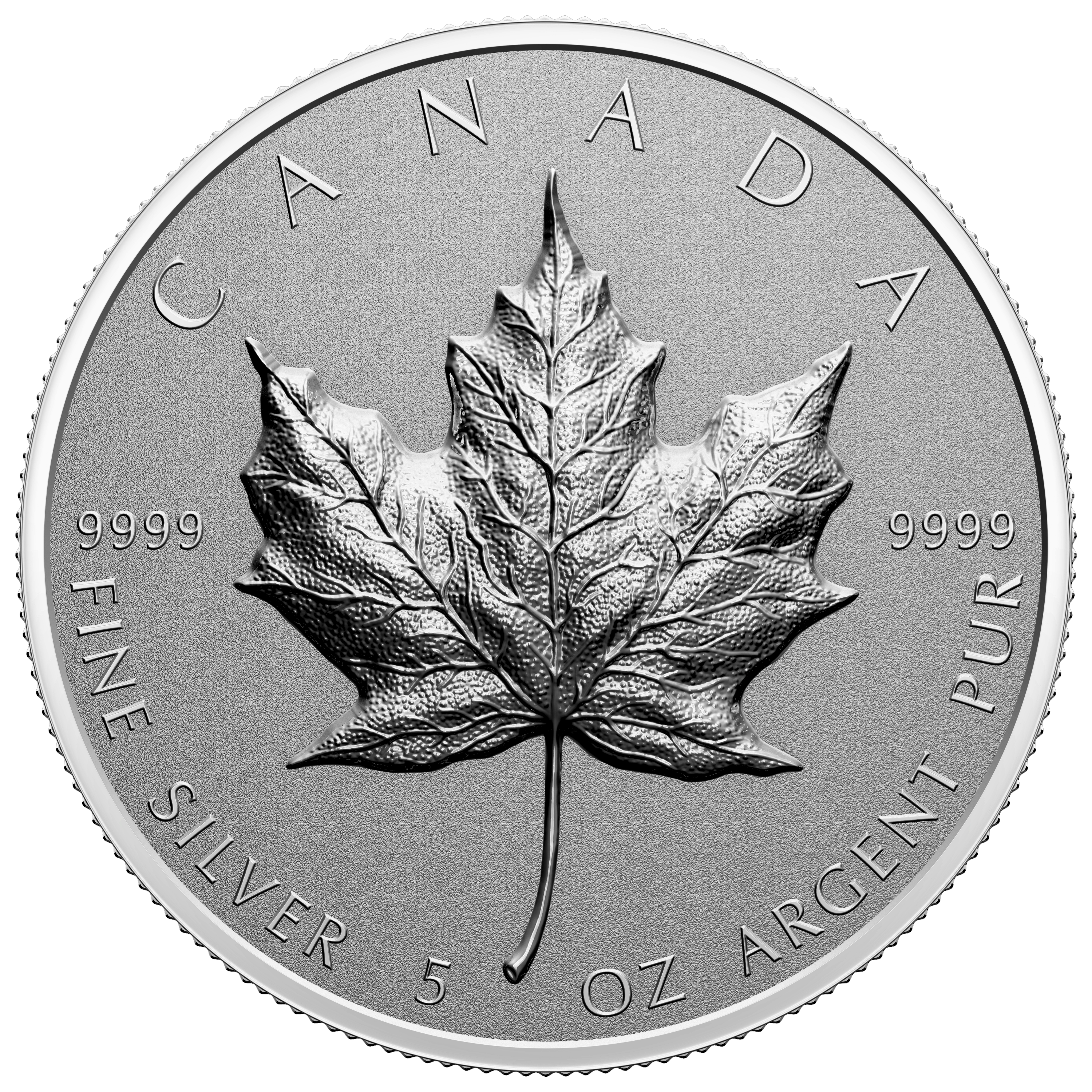 MAPLE LEAF Ultra High Relief 5 Oz Silver Coin $50 Canada 2022