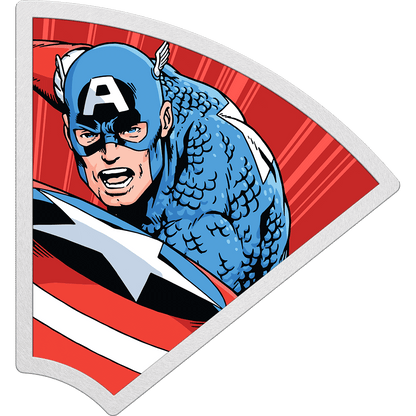 CAPTAIN AMERICA Marvel Avengers 60th Anniversary 1 Oz Silver Coin $2 Niue 2023 - Parthava Coin