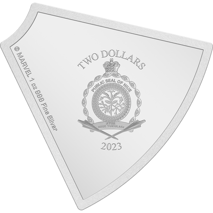 CAPTAIN MARVEL Marvel Avengers 60th Anniversary 1 Oz Silver Coin $2 Niue 2023 - Parthava Coin