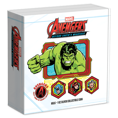 HULK Marvel Avengers 60th Anniversary 1 Oz Silver Coin $2 Niue 2023 - Parthava Coin