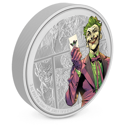 DC Villains THE JOKER™ 3 Oz Silver Coin - Parthava Coin