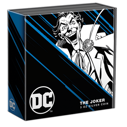 DC Villains THE JOKER™ 3 Oz Silver Coin - Parthava Coin