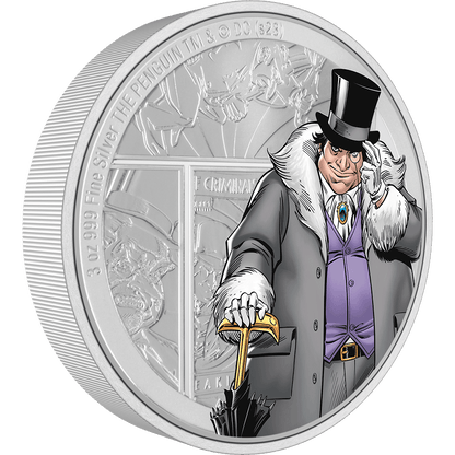 DC Villains THE PENGUIN™ 3 Oz Silver Coin - PARTHAVA COIN